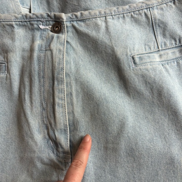 Vintage light wash long denim skirt 100% cotton 14 - Picture 9 of 9